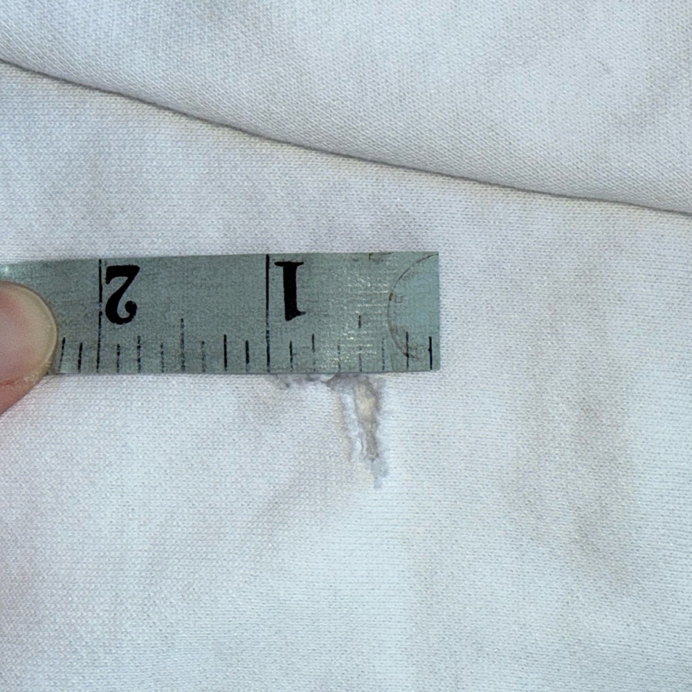 Nike White Hoodie with Black Embroidered Logo Men’s M Good Condition with Hole - Picture 8 of 11